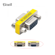 Hot D-Sub DB15 VGA Connector Adapter 15Pin Joint Serial Port Female To Female Gender Changer Converter 2024 - compre barato