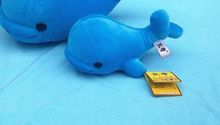 lovely high quality plush blue dolphin toy stuffed big head whale doll gift about 38cm 2024 - buy cheap