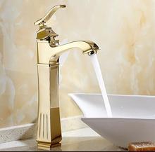 New Arrivals Antique Brass Gold Color Basin Faucet Tall Bathroom Faucet Bathroom Basin Mixer Tap with Hot and Cold Sink Faucet 2024 - compre barato