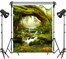 Polyester & Vinyl Dead Tree Bridge Moss Creek Wonderland Child Studio Backdrop Photography Photo Props Photographic Background 2024 - buy cheap