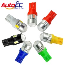 AutoEC 10X Car Parking Lamps Lights Bulbs T10 W5W 194 168 6 LED SMD5630 SMD5730 12V White Blue Red Yellow #LB89 2024 - buy cheap