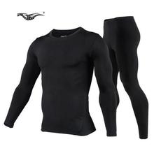 Men's Fleece Thermal Outdoor Sports Underwear Bicycle Winter Warm Base Layers Tight Long Johns Top & Pants Set 2024 - buy cheap