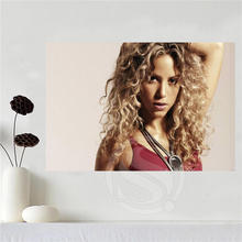 Arte en póster de lienzo personalizado, decoración Shakira, póster de tela para pared, estampado de tela seda, SQ0527 2024 - compra barato