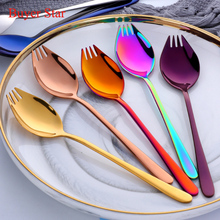 Outdoor Travel Picnic Tableware Spork Spoon Fork 3 in 1 Cutlery Set Stainless Steel Cutlery 2024 - buy cheap
