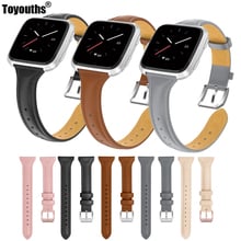 New Arrival Replacement Watch Band Leather Wrist Watchband Strap Bracelet Belt for Fitbit Versa Smart Watch Wristband 2019 2024 - buy cheap