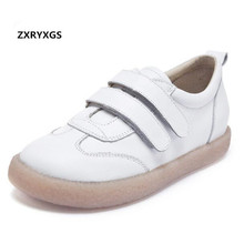2022 New Spring Comfortable Soft Bottom Full Genuine Leather Shoes Women Sneakers Casual Shoes Women Flats Loafers Shoes 2024 - buy cheap