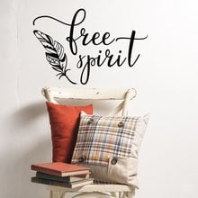 Free Spirit Vinyl Wall Decal Tribal Nursery Wall Art Decor Bohemian Wall stickers for Bedroom Feather Decals Boho Decor G338 2024 - buy cheap