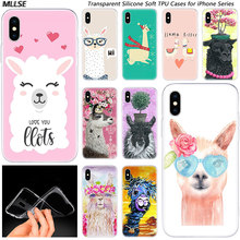 Hot Alpaca Llama Fashion Silicone Case Cover for Apple iPhones 11 Pro XS Max X XR 7 8 6 6s Plus 5S SE TPU Soft Phone Cases 2024 - buy cheap