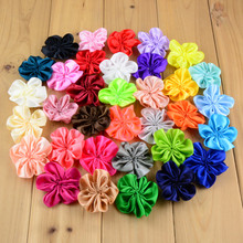 200pcs/lot Hair Clip Headwear DIY Hair Clothing Accessories Head Made Ribbon Flowers 1.8 inch 34 Colors TH27 2024 - buy cheap