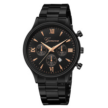 Marca de Luxo Data Relógio Dos Homens de Negócios de Aço Inoxidável Relógio de Quartzo Relógio de Pulso Moda Militar Relogio masculino Saat Presente 2024 - compre barato
