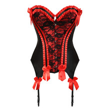 Сексуальные викторианские корсеты и бюстье, корсет на шнуровке, готический корсет, обхват груди, цветочный экзотический костюм для косплея, винтажный стиль, красный xxl 2024 - купить недорого