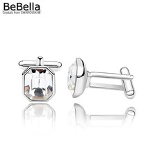 BeBella Crystal cufflinks men cufflink Made with Swarovski Elements for Father's Day gift 2024 - buy cheap