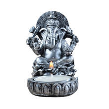 Cabeza de elefante tailandesa, candelabro de resina, artesanía budista del templo, decoración del hogar, mascota Ganesha 2024 - compra barato