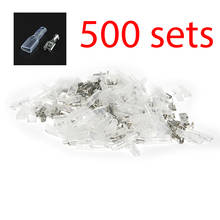 500pcs Female 4.8mm Spade Connector Insulated Crimp Terminals Electrical Wire 2024 - buy cheap