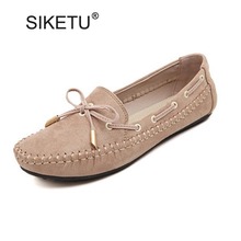 Fashion Bowtie Women Round Toe Slip-on Flats Sweet Ladies Casual Flat Shoes Moccasins Loafers For Women Shoes Women Size 35-41 2024 - buy cheap