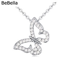 BeBella Classic  Butterfly Shape crystal pendant necklace for women made with Czech crystal for women gift 2024 - buy cheap