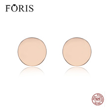 FORIS-pendientes redondos de Navidad para mujer, joyería de moda, oro rosa, regalo para mujer PE018 2024 - compra barato