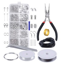 Rhodium/Gold Color DIY Handmade kit 1 SET JEWELRY MAKING KIT, FINDINGS/PLIERS/Jump Rings Fit Jewelry Accessories for DIY 2024 - buy cheap