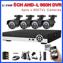 Камера видеонаблюдения LOFAM, 8 каналов, 960H, NVR, DVR, 4 канала, водонепроницаемая, с функцией ночного видения 2024 - купить недорого
