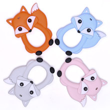 New ! Ready To Ship 5 PCS Fox Silicone Baby Teether BPA Free Teething Pendant Necklace Accessories DIY Pacifier Chain Gifts 2024 - buy cheap