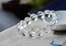Браслеты TNUKK с натуральным белым кристаллом, круглые бусины, однослойные ручные браслеты, модные мужские и женские ювелирные изделия из камня Jades. 2024 - купить недорого