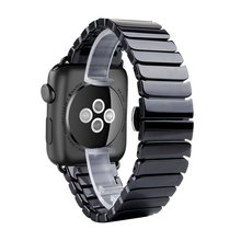 Ремешок керамический для Apple Watch 38 40 42 44 мм, браслет с застежкой-бабочкой для iwatch Series 6 5 4 3 2 2024 - купить недорого