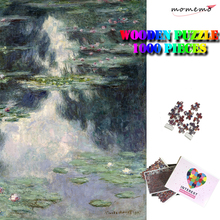 MOMEMO Pond with Water Lilies Wooden Adults Puzzle 1000 Pieces Jigsaw Puzzle Impressionism Painting Puzzle Toys Home Decoration 2024 - buy cheap