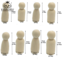 32pc Girl/Boy (35mm 43mm 55mm 65mm each type 8pc)Wooden Unfinished Wooden People Large Family Peg Dolls Wooden Family DIY Craft 2024 - buy cheap