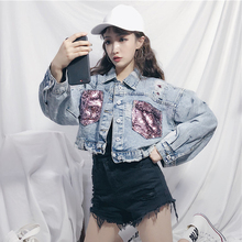 Cheap wholesale 2018 new autumn winter Hot selling women's fashion casual Denim Jacket G315 2024 - buy cheap