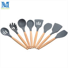 Meltset 1PC Kitchen Cooking Tools Food Grade Silicone Spatula Ladle Spaghetti Slotted Turner Brush Spoon Kitchen Tableware Sets 2024 - buy cheap