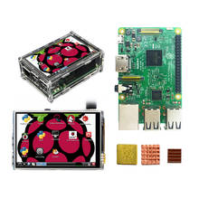 Raspberry Pi 3 Starter Kit Original Raspberry Pi 3 + 3.5 inch Touchscreen + Acrylic Case + Heat Sink 2024 - buy cheap