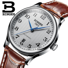 BINGER-Reloj de pulsera mecánico de acero inoxidable para hombre, cronógrafo resistente al agua con zafiro, BG-0379 2024 - compra barato