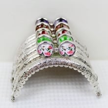 8.5CM Time Gem Flat Cute Girl Kiss Clasp Coin Purse Sliver Embossing Metal purse Frames Cluth DIY Sewing Bag Accessories 2024 - buy cheap