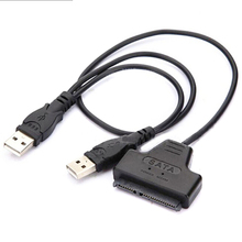2,5 дюймовый жесткий диск HDD жесткий диск Sata кабель USB 2,0 для SATA 7 + 15 Pin 22Pin адаптер кабель 2024 - купить недорого