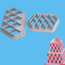 2 Pcs/Set Food Grade Plastic Diamond Shape DIY Printing Cake Cookie Cutter Mold Fondant Cutter Mould Cake Decorating Tools 2024 - buy cheap