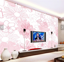 Personalizado retro papel de parede, Pintado à mão de rosa flores grafite para a sala de estar quarto fundo TV papel de parede de vinil 2024 - compre barato