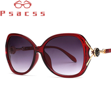 Psacss-gafas de sol Vintage para mujer, anteojos de sol femeninos con personalidad elegante, de diseñador de marca, para exteriores, con UV400, 2019 2024 - compra barato