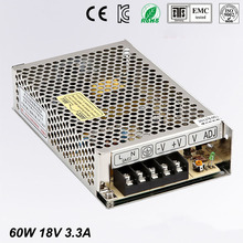 Best quality 18V 3.3A 60W Switching Power Supply Driver for LED Strip AC 100-240V Input to DC 18V free shipping 2024 - buy cheap