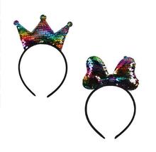 Sequin Crown Mouse Ears Headbands Boutique Girls Adults Christmas Party Cartoon Hair Band Headwea  Photography Props gift favors 2024 - buy cheap
