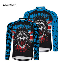 Skull cycling jersey men long sleeve black cycling jersey long sleeve new cycling clothing bike clothes Skull jersey 6559 2024 - buy cheap