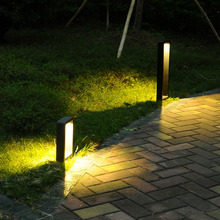 2 peças pós moderna porta quadrada estilo jardim parque gramado lâmpada de luz led europeu simples paisagem grama chão conduziu a luz do dispositivo elétrico 2024 - compre barato