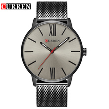 New CURREN Mens Watches Top Brand Luxury Sports Quartz Watch Men Casual Mesh Strap Waterproof Wristwatch Mens Relogio Masculino 2024 - buy cheap