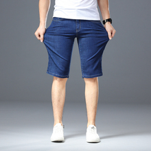 Calça jeans masculina de marca verão, fina, alta qualidade, azul, preta, 42, 44, 46, plus size, verão, 2021 2024 - compre barato