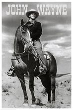 Home Decor John Wayne On Horse Movie-Silk Art Poster Wall Sicker Decoration Gift 2024 - buy cheap