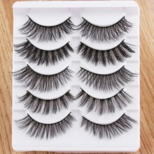 5 Pairs Mixed Style Handmade False Eyelashes Soft Wispy Multilayer Messy Lashes Natural Cross Eye Lash Extension Makeup Tools 2024 - buy cheap