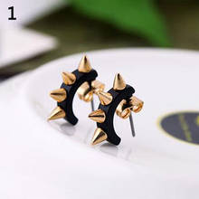 Unisex Retro U type Pin Piercing Earrings Rock Punk Screw Spike Rivet Earring Ear Studs 2024 - buy cheap