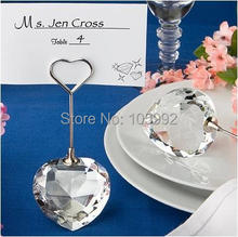 Tarjetero de cristal con forma de corazón para boda, soporte creativo para tarjetas, suministros para celebración, asientos, recuerdo de boda, regalo de decoración 2024 - compra barato