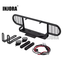 INJORA Metal Front Camel Trophy Bumper with Led Light for 1/10 RC Crawler Traxxas TRX4 D90 D110 Defender 2024 - buy cheap