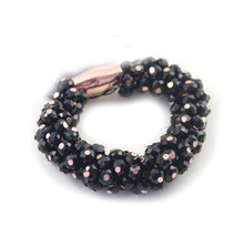 Breve design novo moda contas pretas amuletos elásticos braceletes & pulseiras para mulheres 2024 - compre barato