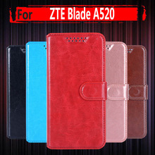 For ZTE Blade A520 Case 5.0" UP-Down Style Wallet PU Leather Phone Cases For ZTE Blade A 520 BA520 A521 Flip Back Cover Shell 2024 - buy cheap